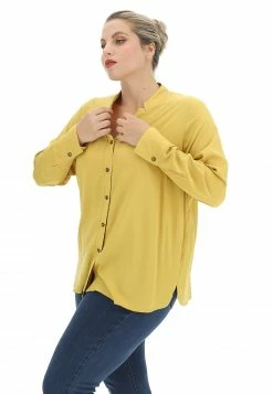 Camicia In Viscosa Con Collo A Fascetta Meteore
