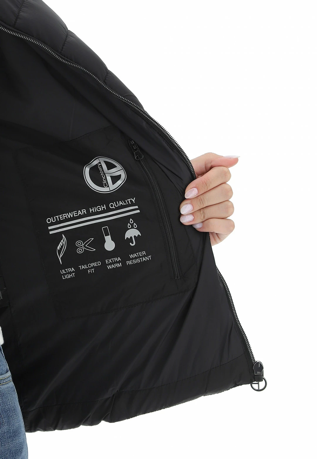 Giubbotto Con Collo A Fascia Clinchberry E Patch Logo - immagine 6