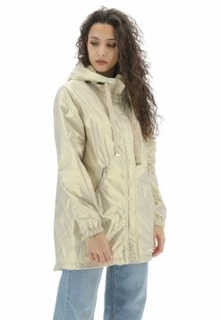 YES.ZEE Giubbino Yes Zee Donna Con Cappuccio In Nylon Effetto Tie Dye Lunghezza Media