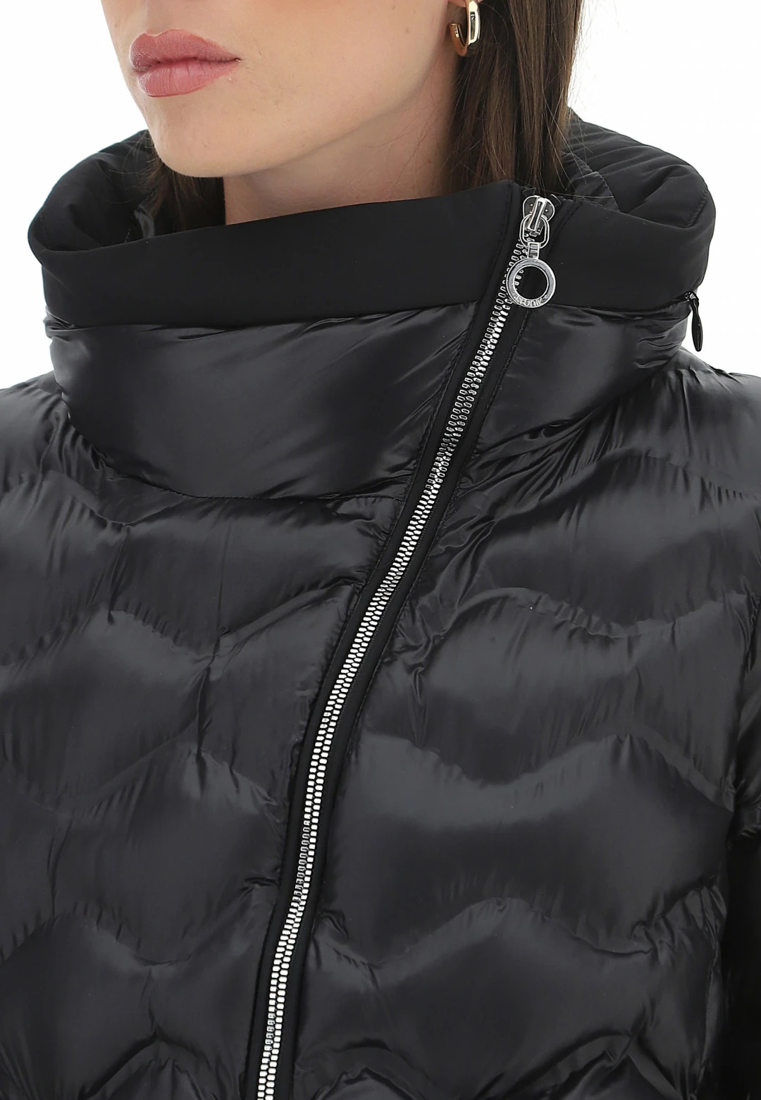 Giubotto Imbottito Rihunik Con Collo A Fascia E Cappuccio Estraibile Donna - immagine 5