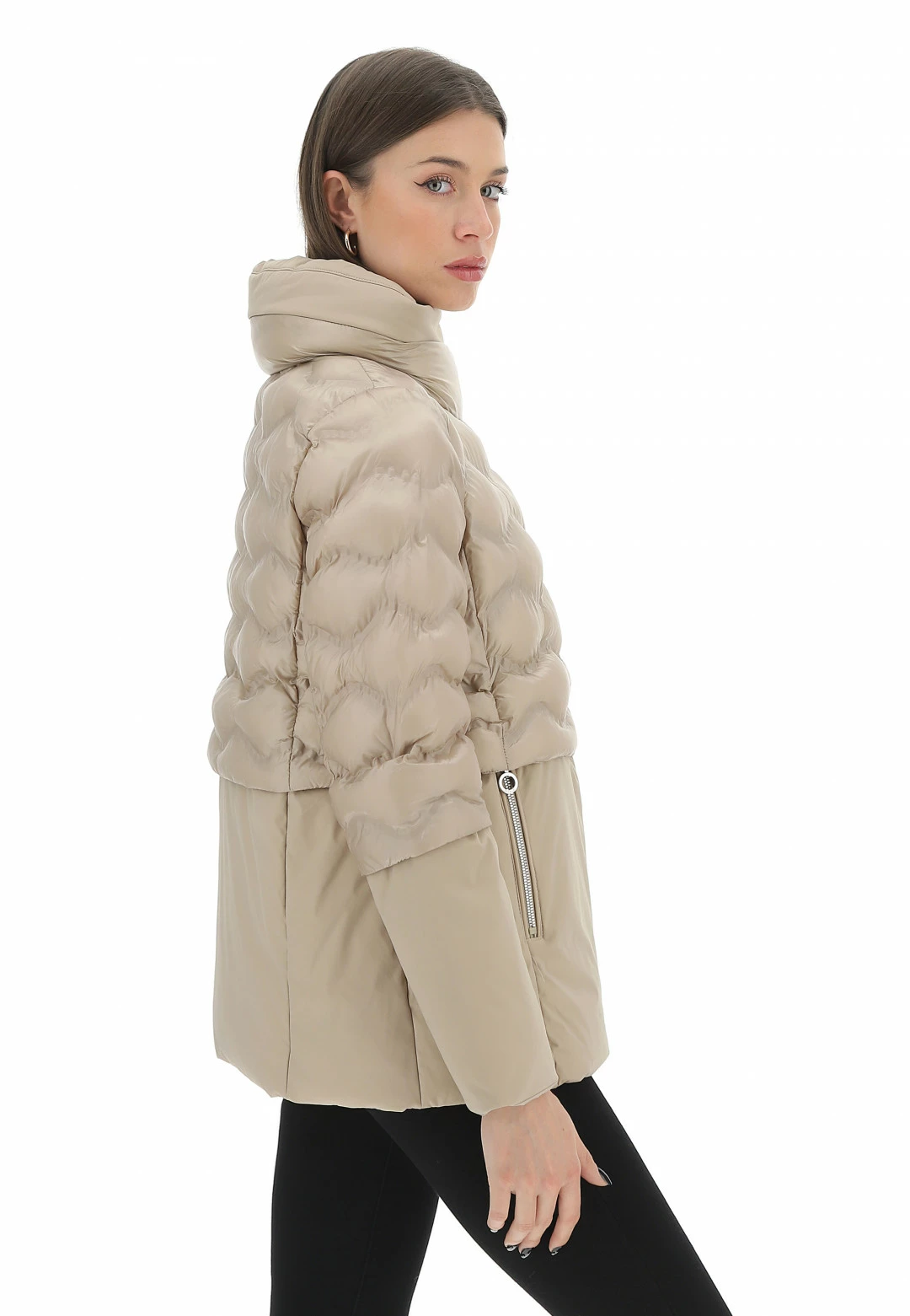 Giubotto Imbottito Rihunik Con Collo A Fascia E Cappuccio Estraibile Donna - immagine 9