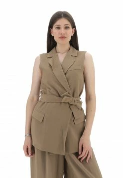 Gilet Misto Viscosa E Lino Dixie Donna