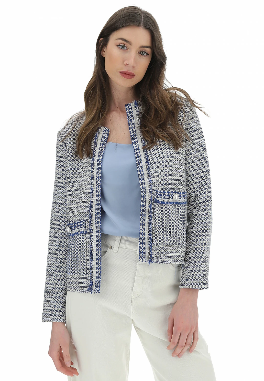 Giacca A Rombi Sfrangiata Dixie Donna