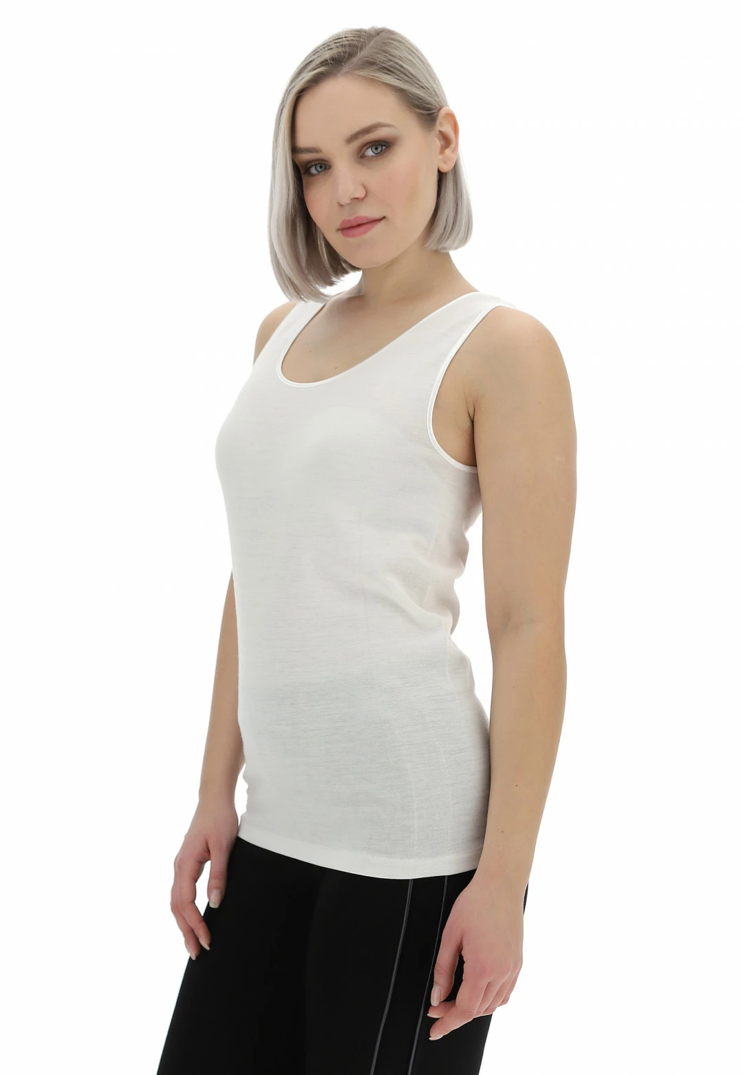 Canotta Spalla Larga Ragno Lana Cotone - immagine 2