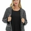 FOLLIA Giacca Boucle Sfrangiata In Lurex Vivace Gl1336beneven