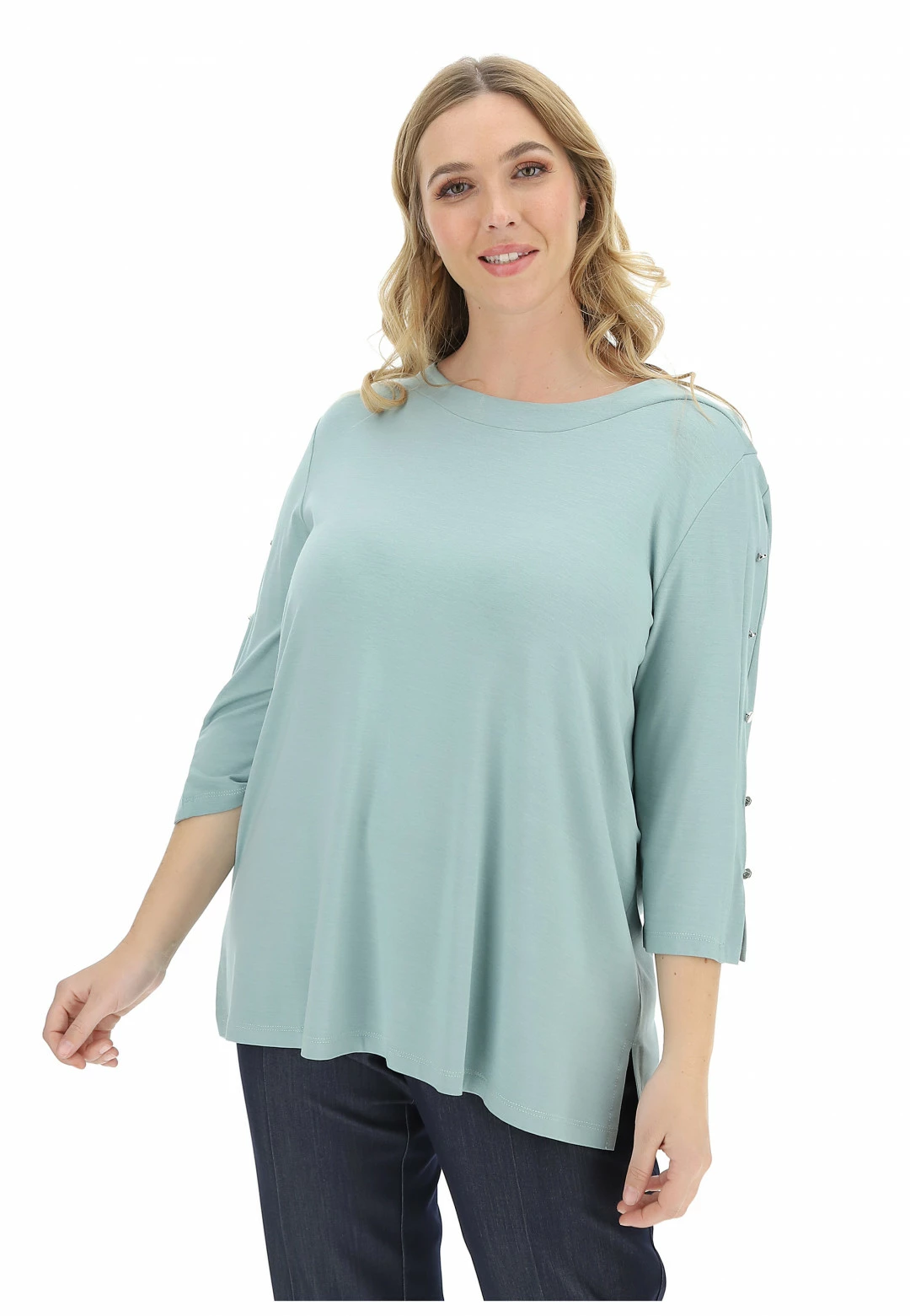 BE BLUE ENEMY Maglia Viscosa Blue Enemy Con Bottoni Maniche