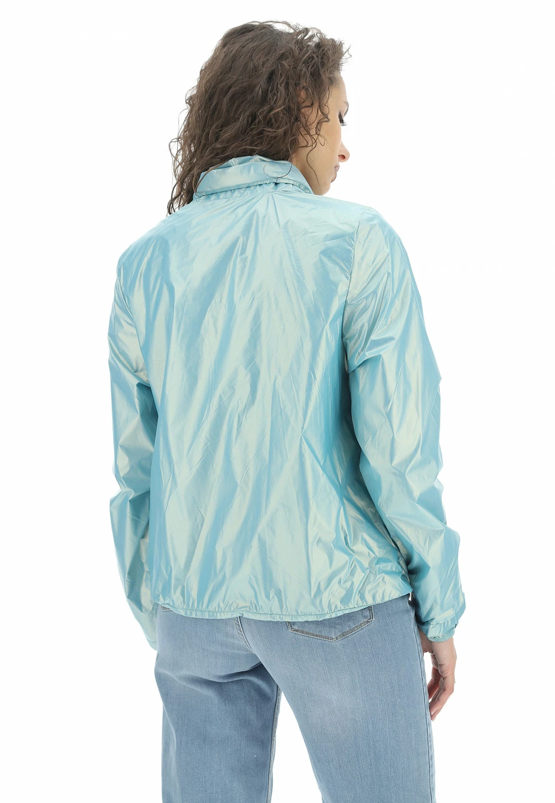 YES.ZEE Giubbino Yes Zee Donna In Nylon Lucido Effetto Perlato Con Zip - immagine 3