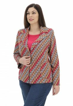 M&L MAIN & LAND Giacca A Un Bottone Main&land Donna In Tessuto Con Fanatsia A Cerchi