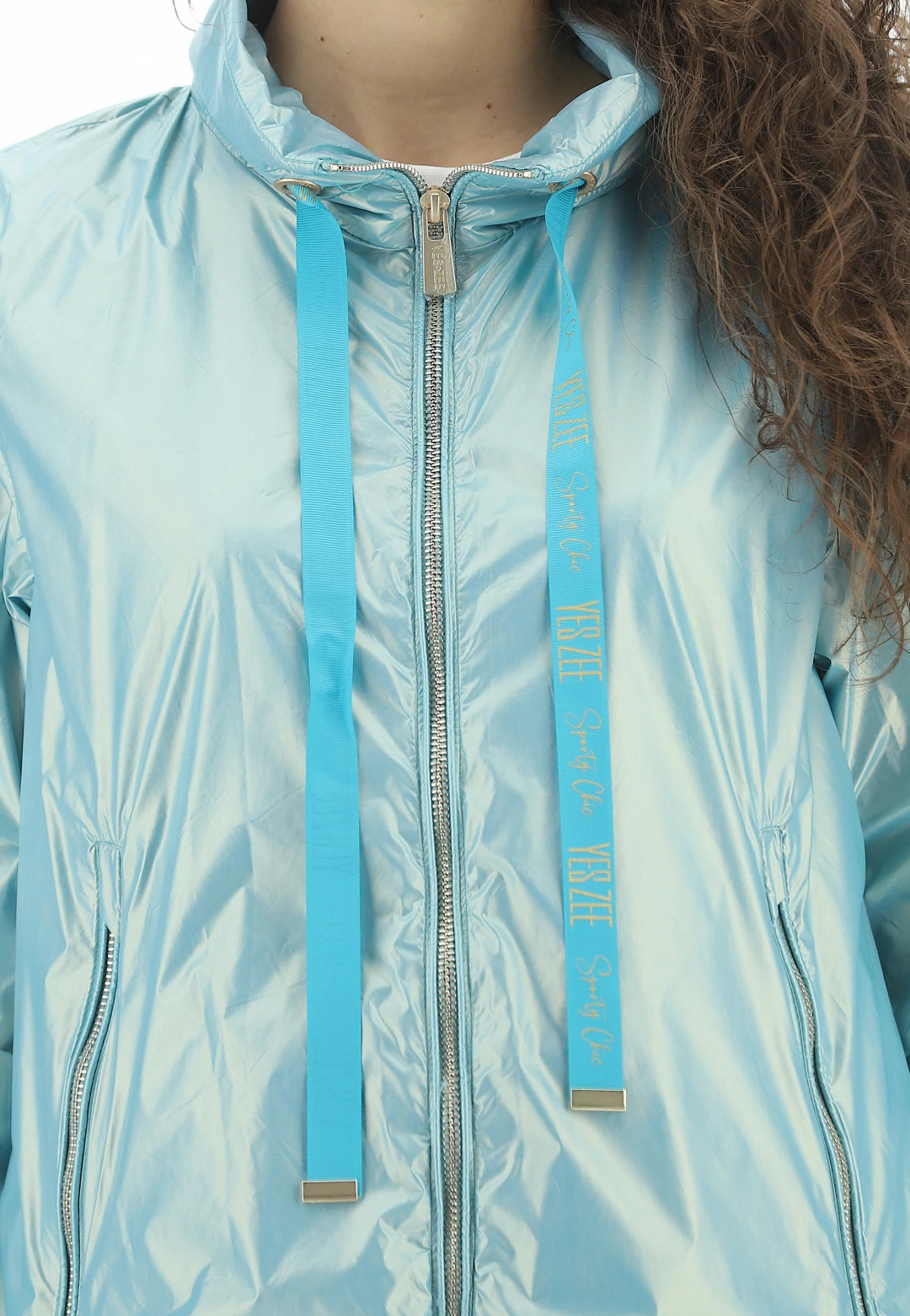 YES.ZEE Giubbino Yes Zee Donna In Nylon Lucido Effetto Perlato Con Zip - immagine 4
