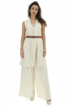 EKS Gilet Lungo Con Cintura èks Donna