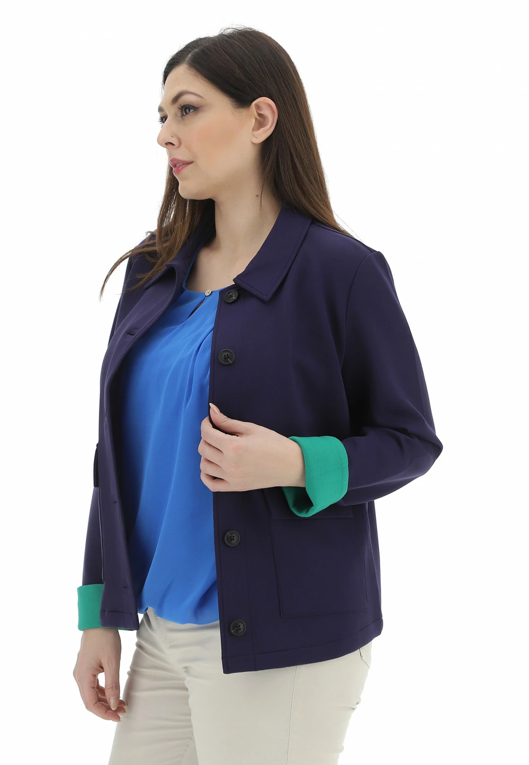 Giacca Scuba Bicolor Tom Tailor Donna - immagine 2