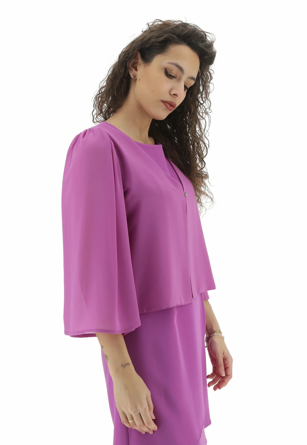 EKS Bolerino In Georgette èks Con Strass - immagine 2