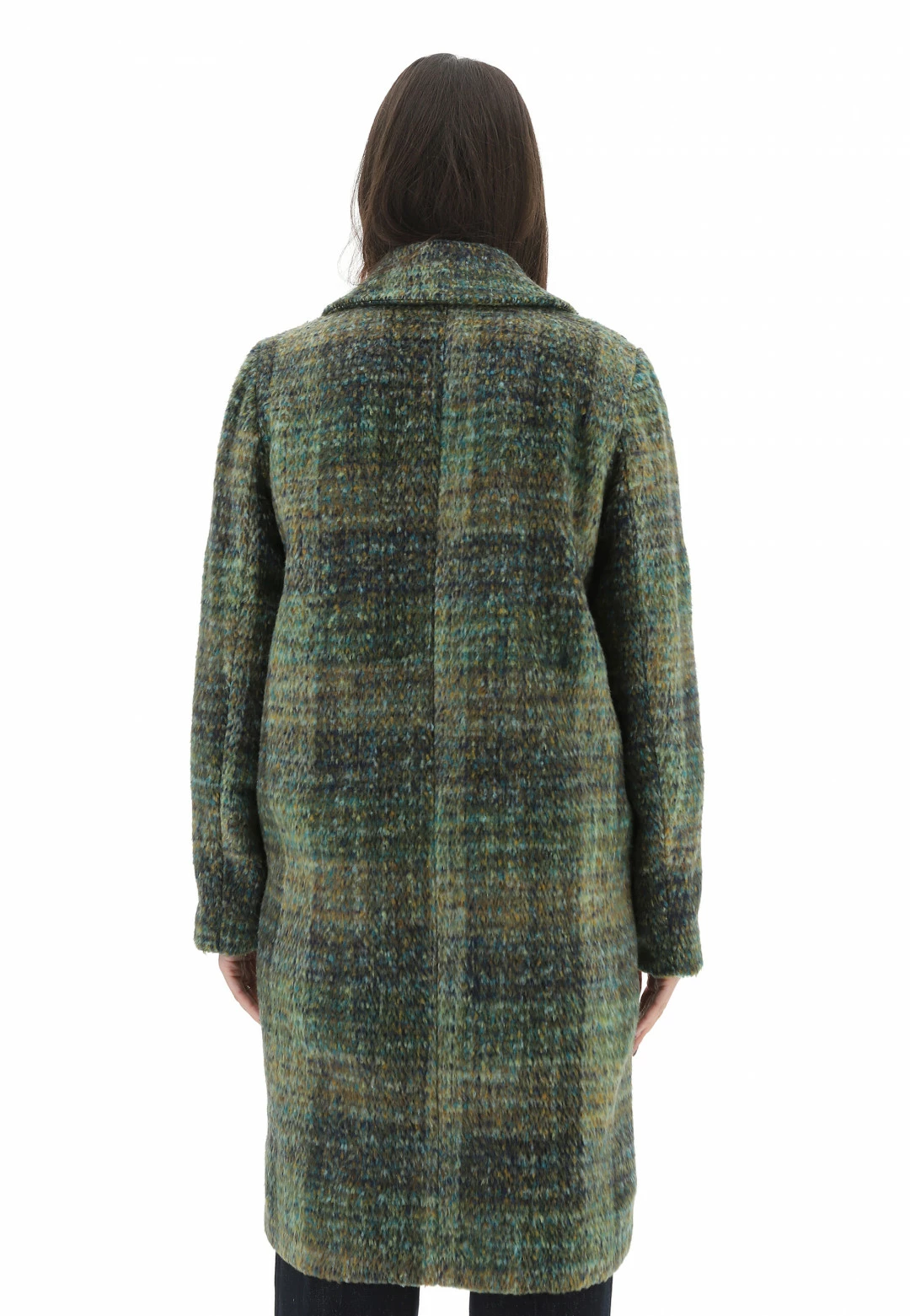 M&L MAIN & LAND Cappotto Doppiopetto Effetto Melange Multicolor Main & Land - immagine 9