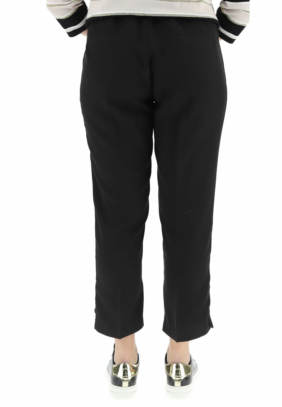 BE BLUE ENEMY Pantalone Fluido Blue Enemy Con Bottoni Decorativi - immagine 3