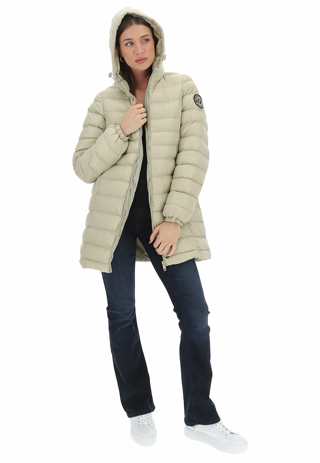 BRAVESOUL Giobotto Lungo 100 Grammi Brave Soul Con Cappuccio Donna - immagine 4