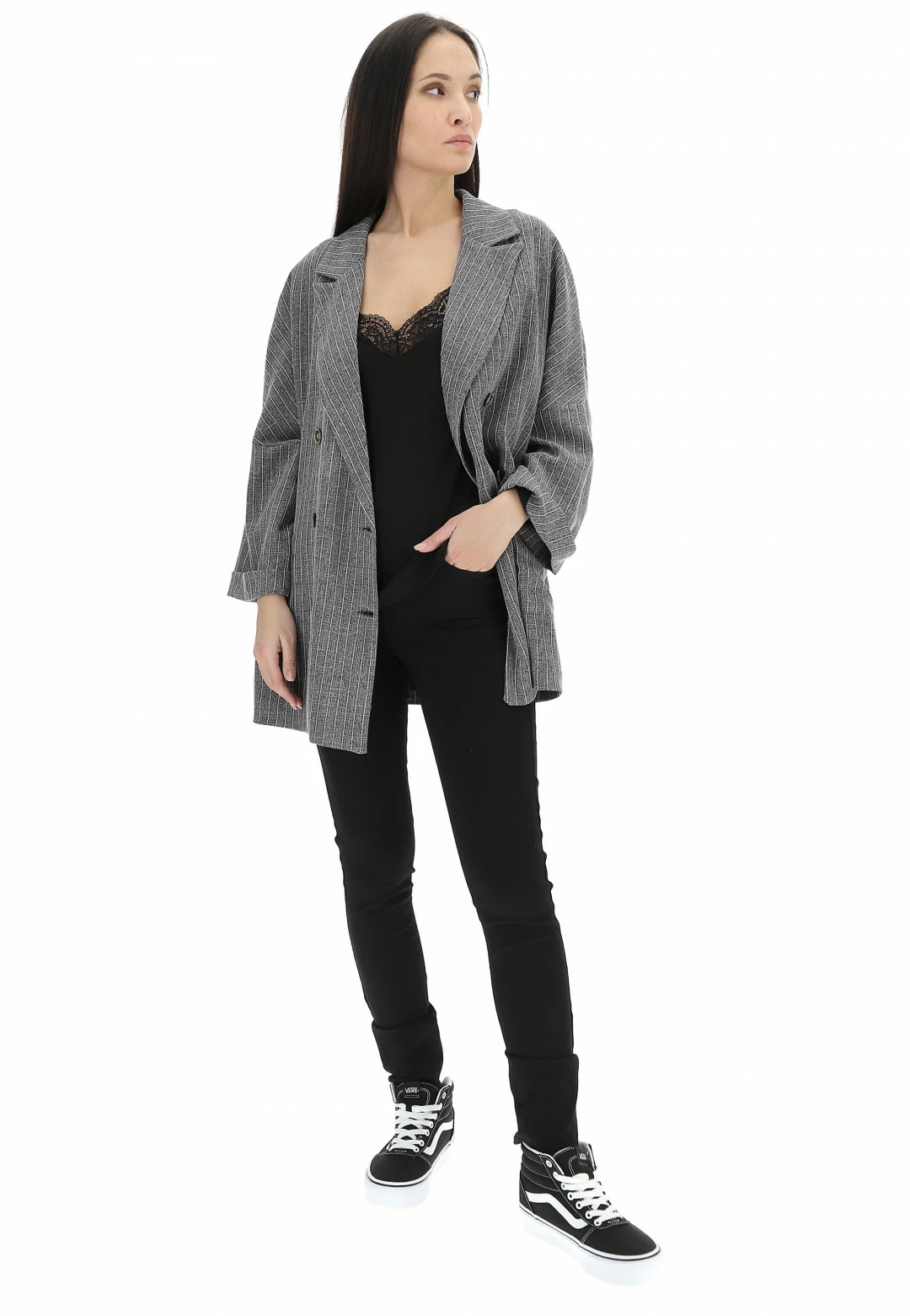 Giacca Over Gessata Eks - immagine 6