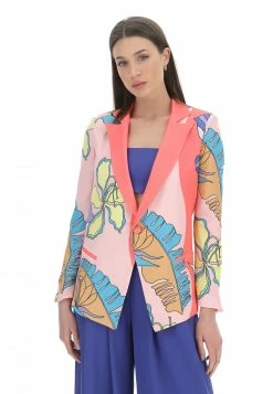 EKS Blazer èks Fluido In Fantasia Floreale 1bottone