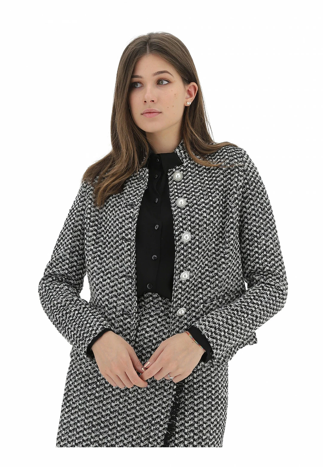 Giacchino Lavorato Con Bottoni Gioiello Fly Girl Art. 6164