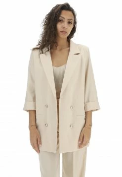 EKS Giacca Aperta In Viscosa Effetto Lucido èks