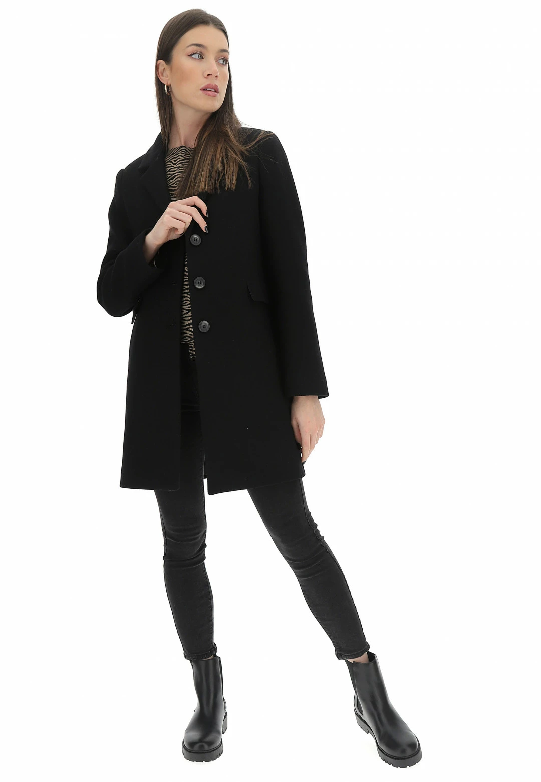 Cappotto In Tessuto Eks Con Taglio Uomo Infiancato Con Tasche Made In Italy - immagine 4