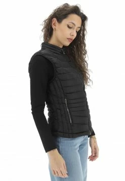 YES.ZEE Gilet Smanicato Yes Zee Donna Tinta Unita Con Zip
