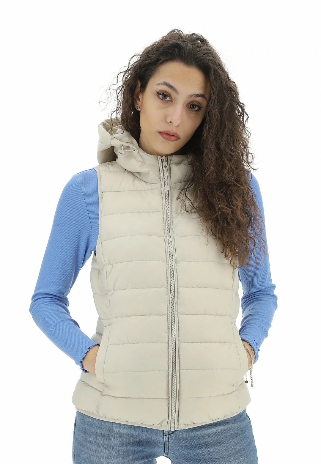 Gilet Imbottito Con Cappuccio Only Donna - immagine 7