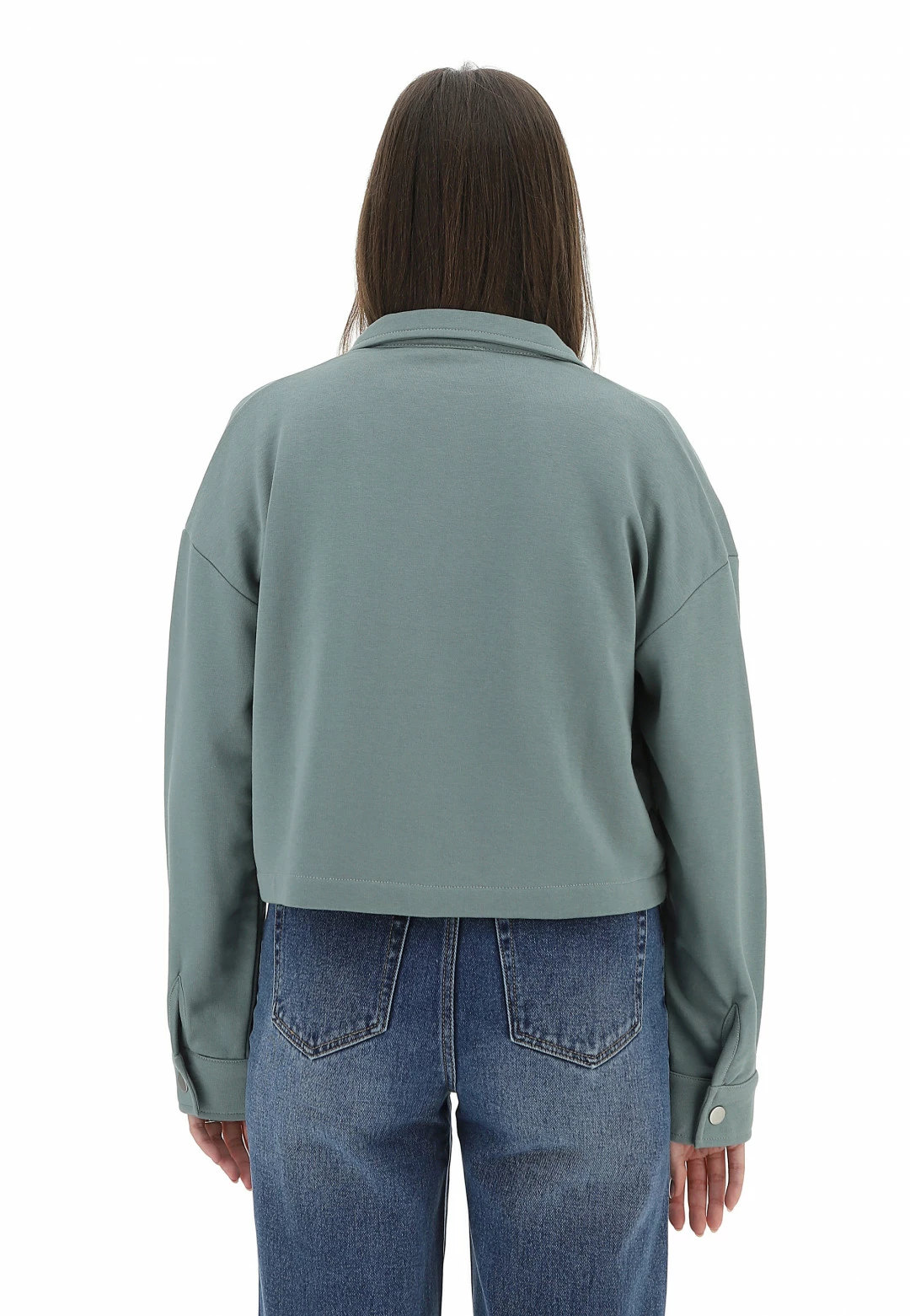 Giacca In Felpa Garzata Crop Joggy Donna - immagine 3