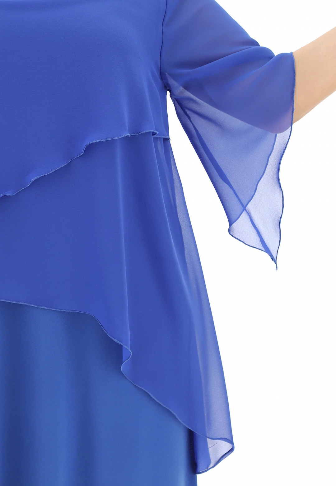 Abito Con Balze Lara Prince Art.ve5783 Blu Elettrico - immagine 4