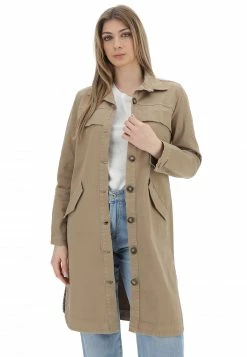 Maxi Camicia In Cotone Con Spacchi Sul Fondo Eks Donna