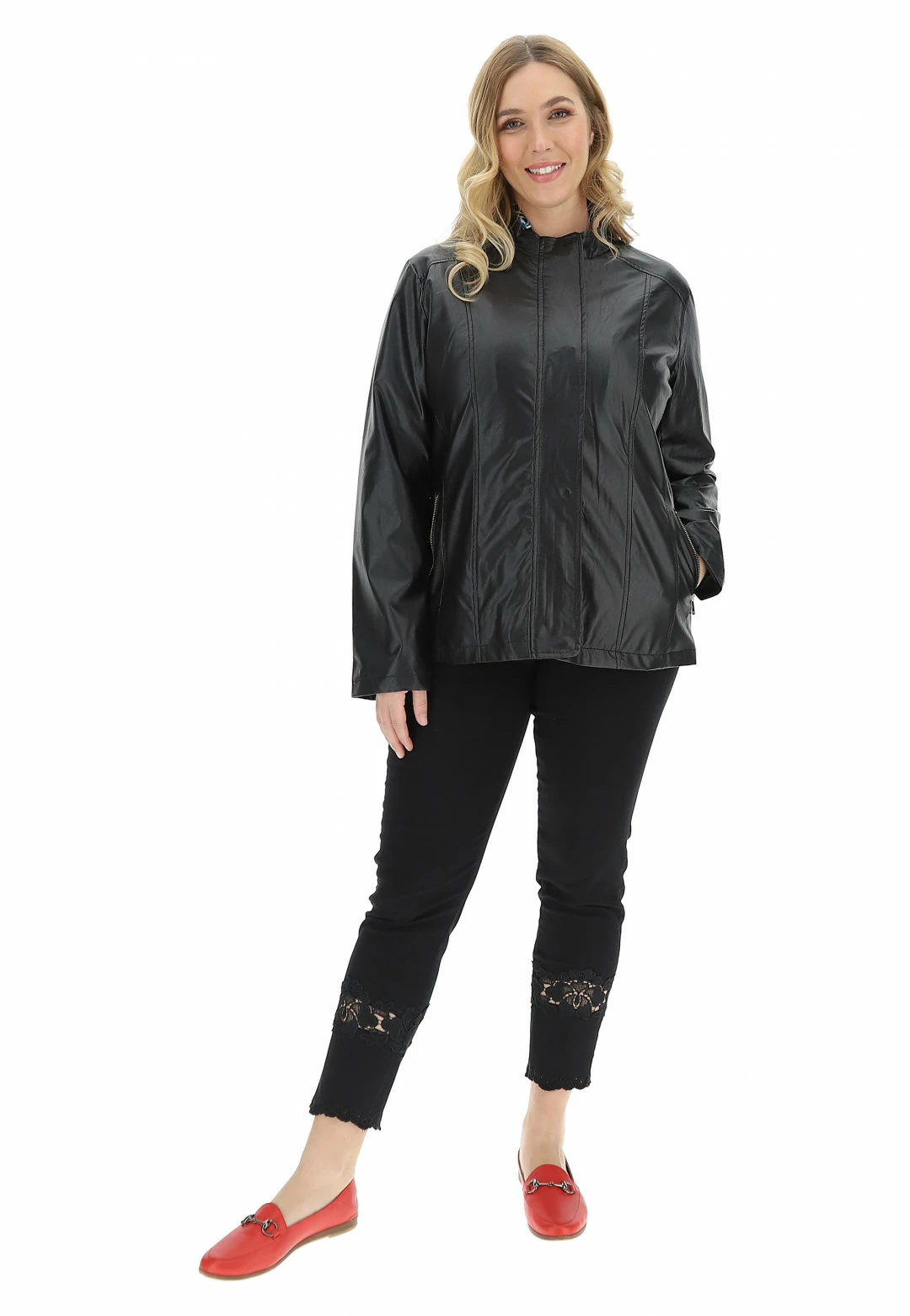 Giubbino Similpelle Chiara D'oro Con Tasca Zip - immagine 4