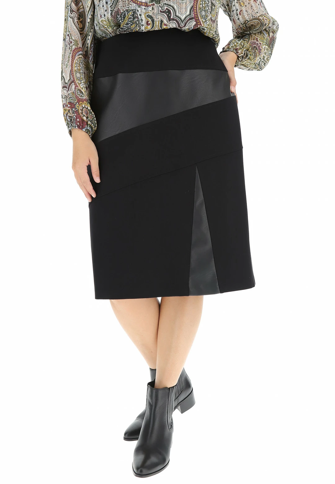 Gonna Tubino Gaia Romina Con Inserti In Similpelle