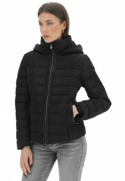 Giubbotto Corto Infiancato Artigli Ag35209 Con Cappuccio Removibile E Profili In Ecopelle A Contrasto