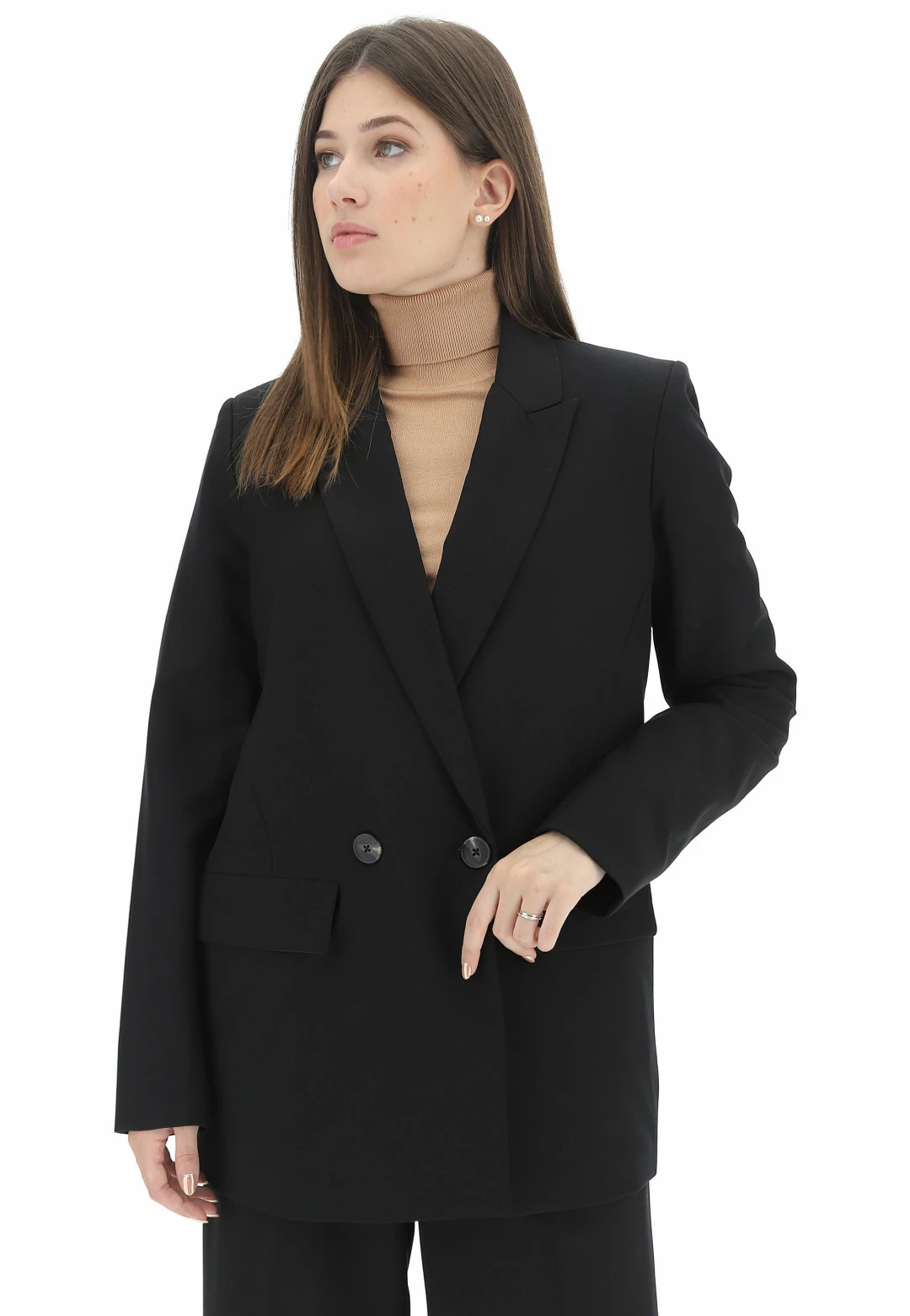 Giacca Foderata Vero Moda Doppio Petto In Tinta Unita - immagine 7