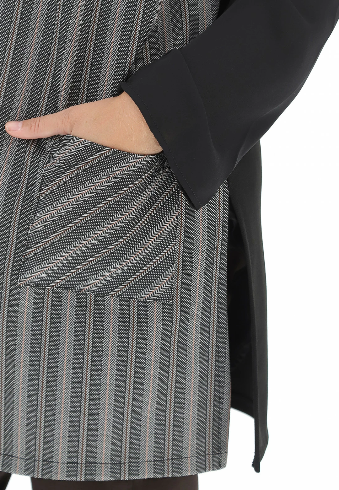 BE BLUE ENEMY Gilet Lungo Aperto Blue Enemy 4610f Con Riga Spinata - immagine 5