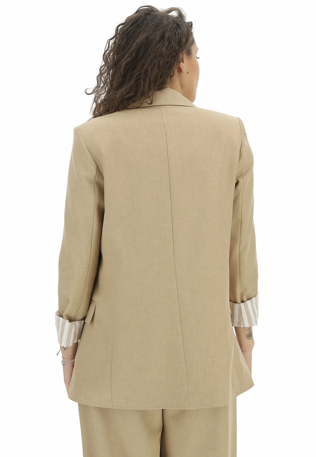 EKS Blazer Aperto Effetto Fiammato Fodera A Righe èks - immagine 3