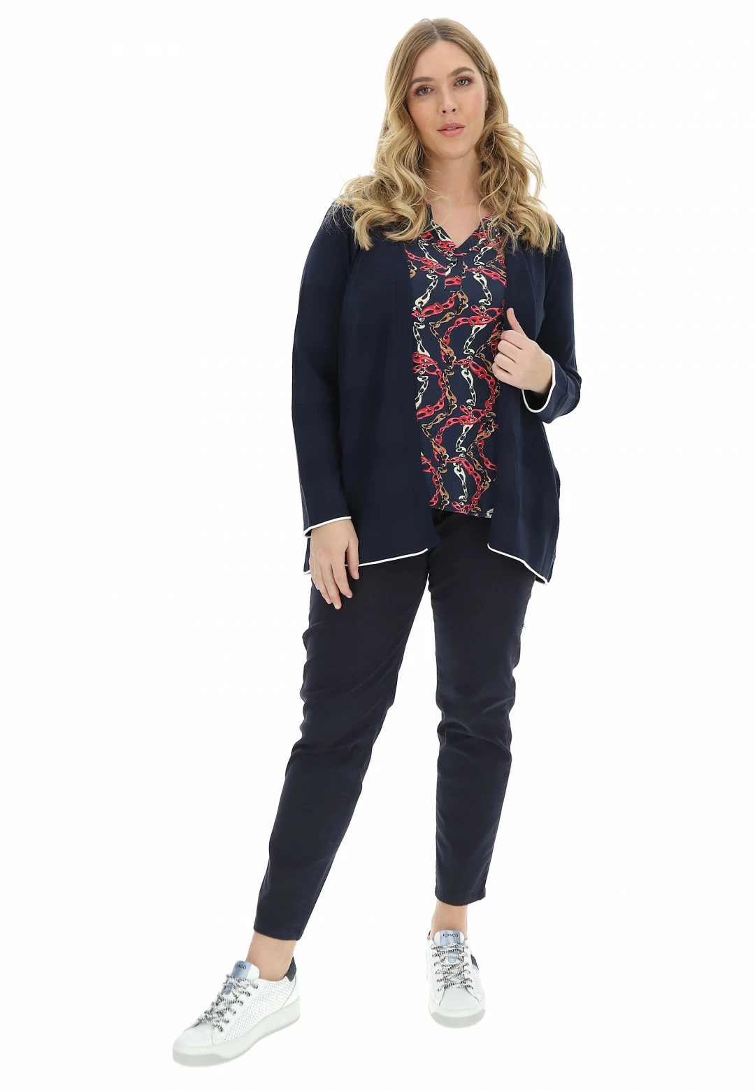 BE BLUE ENEMY Cardigan Aperto Blue Enemy Art.9360 Con Riga - immagine 14