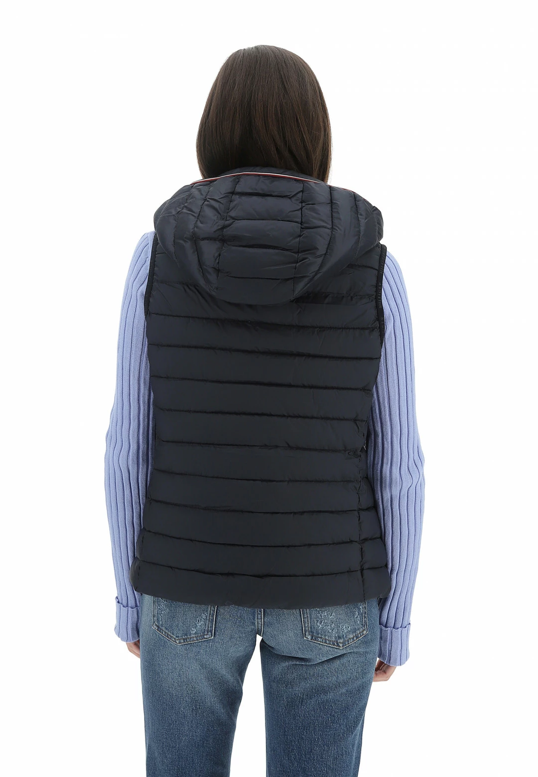 Gilet Smanicato Tommy Hilfiger Donna Con Cappuccio E Logo - immagine 3