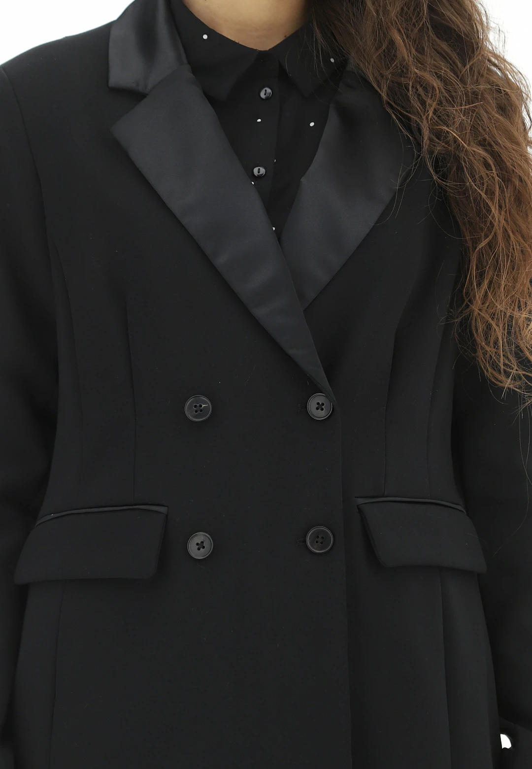 Giacca Doppiopetto Vero Moda Con Dettagli In Raso - immagine 10