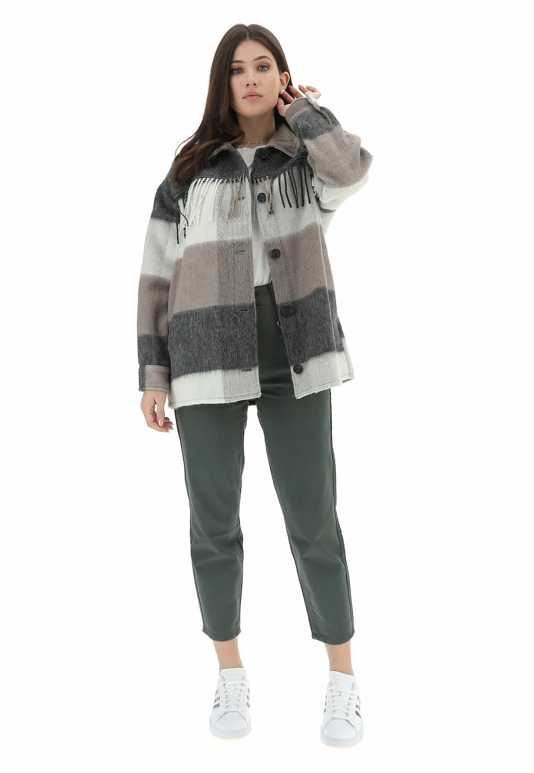 Giacca Camicia Non Foderata Vero Moda 10270795 Multicolor Con Frange - immagine 9