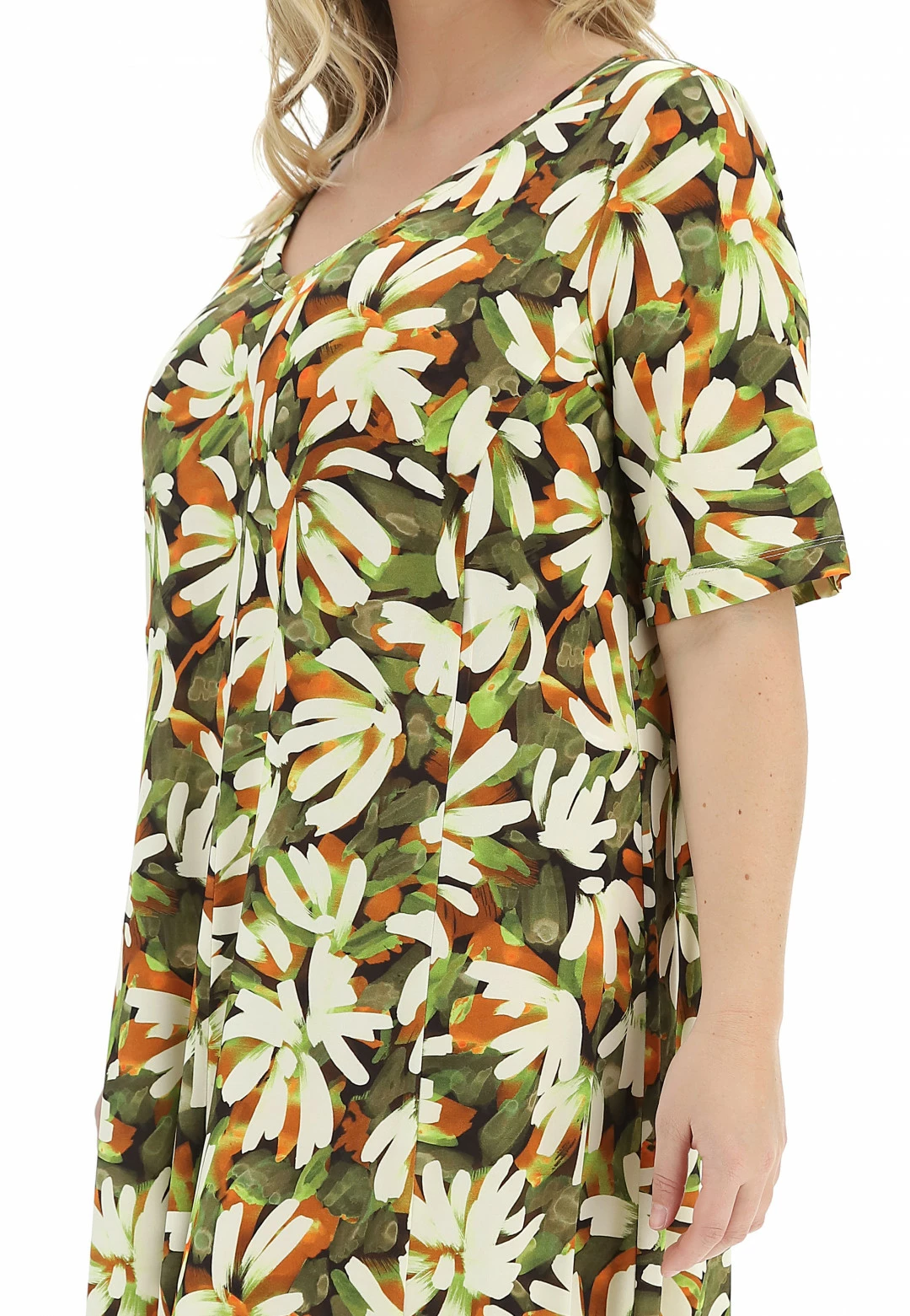 FOLLIA Abito Scollo V Vivace Con Fiore - immagine 4